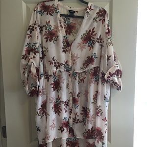 Floral Chiffon Hi-Lo Tunic